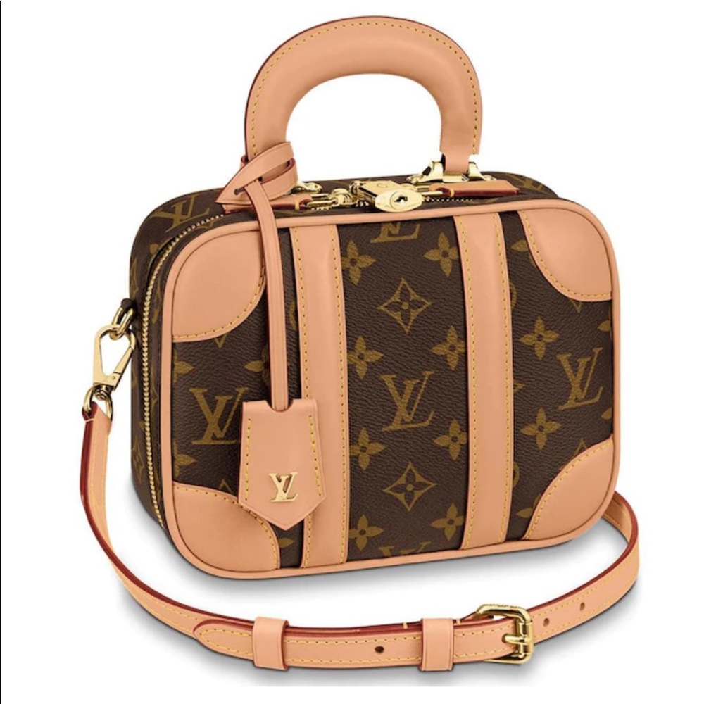 Louis Vuitton Ltd edition mini luggage monogram top handle shoulder brown bag